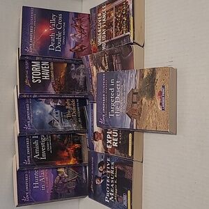 10 Large Print Love Inspired Suspense Inspirational Romance Paperback Books